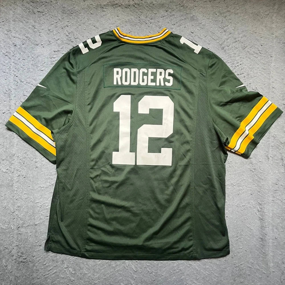 Nike Green Bay Packers Aaron Rodgers 12 Jersey Mens 3XL Green NFL Football